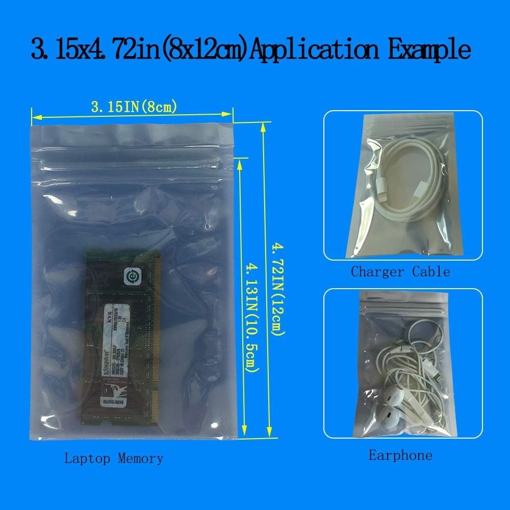 30Pcs Mixed Sizes Anti Static Bags ESD Resealable Bag 3.5 Hard Drive SSD GPU
