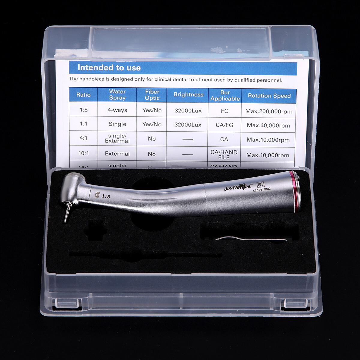 Dental Contra Angle LED Handpiece Ceramic Bearing 1:1/20:1/1:5 Push