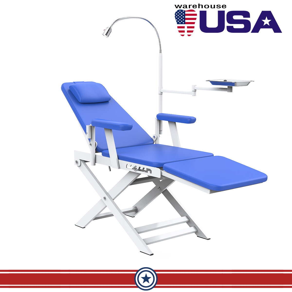 FDA Portable Dental Mobile Delivery Unit Suction Rolling Case Compressor /Chair