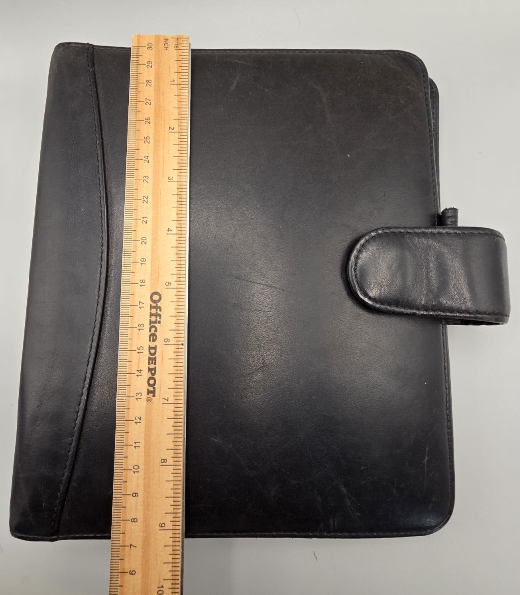 Franklin Quest Black Leather Planner 7 Ring Binder Made in USA