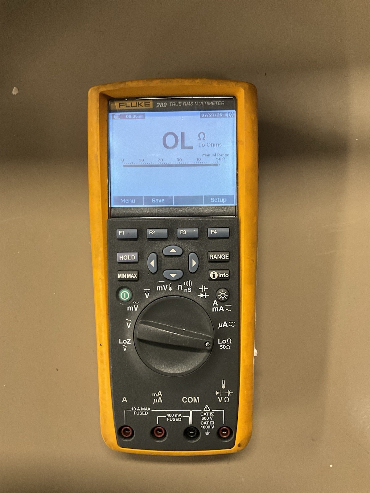 FLUKE 289 TRUE RMS MULTIMETER NO LEADS POWERS ON