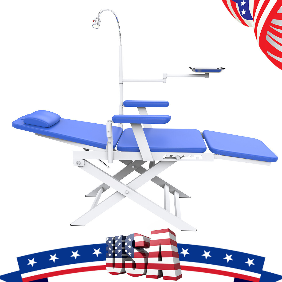 FDA Portable Dental Mobile Delivery Unit Suction Rolling Case Compressor /Chair