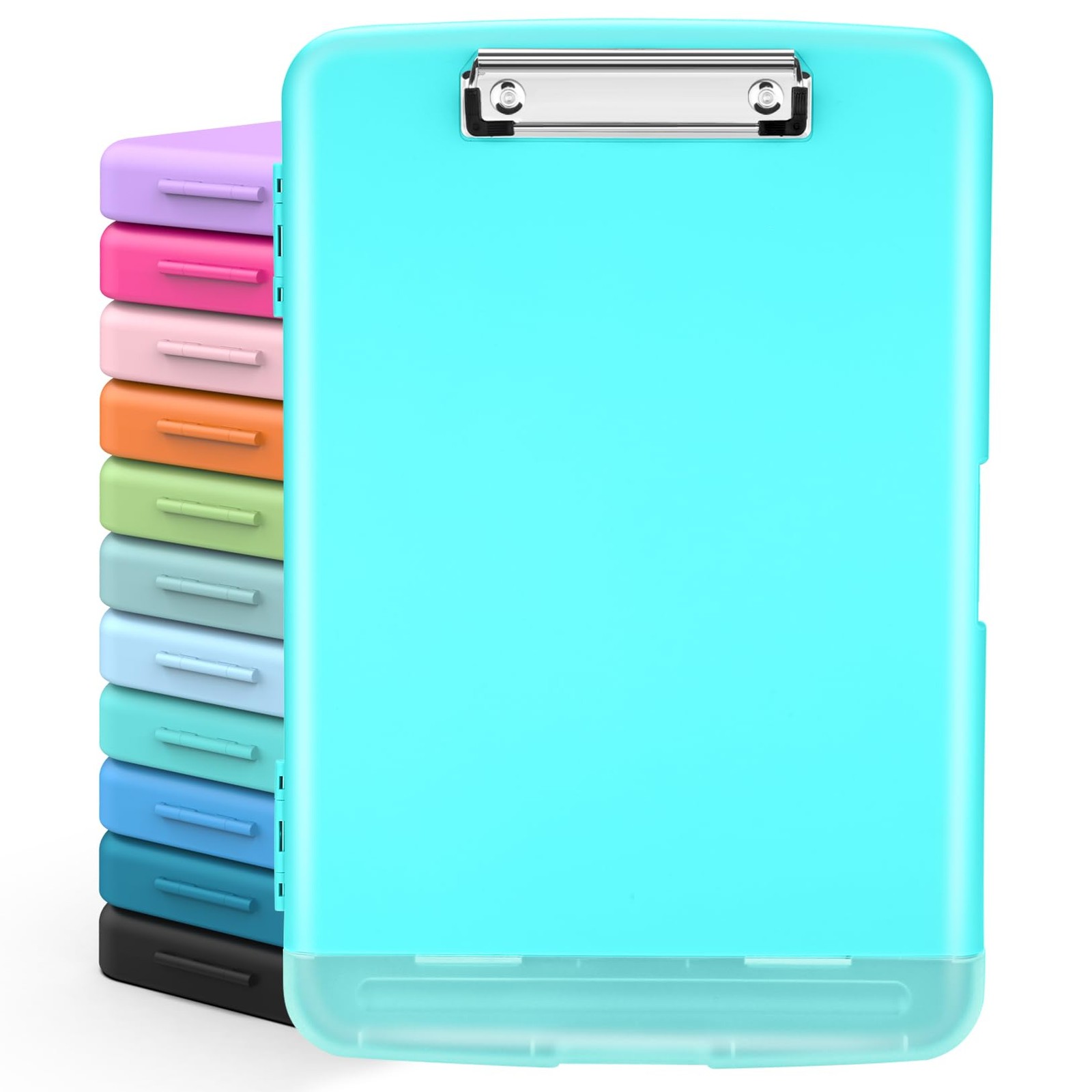 Sooez Clipboards with Storage, High 10″W x 1-1/4″D x 14-1/2″H, Mint Green