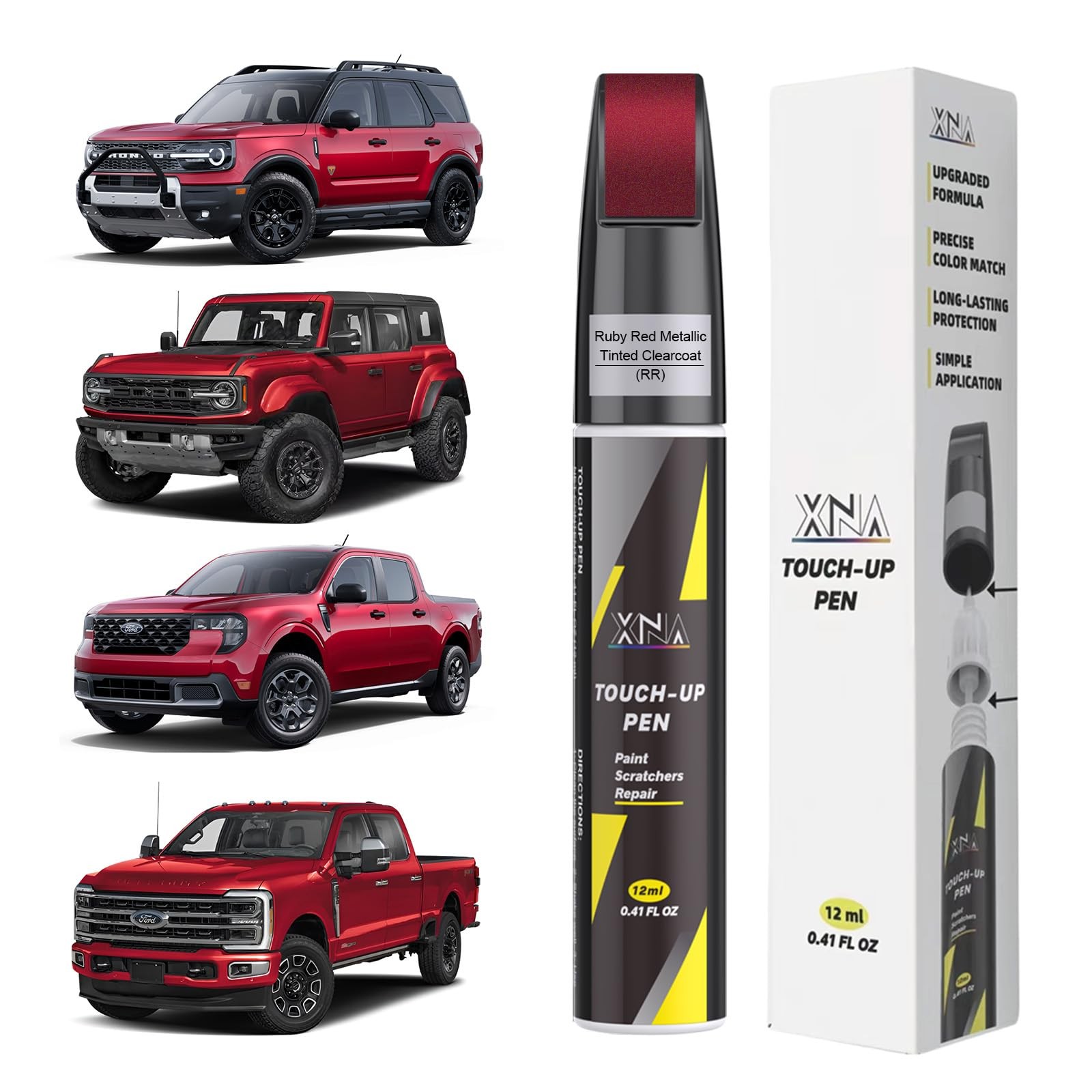Touch Up Paint Ruby Red Metallic 0.41 FL Oz for Ford – Scratch Repair Kit