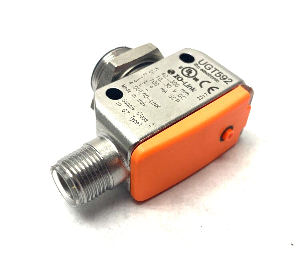 Ifm UGT592 IO-Link Ultrasonic Sensor M12 4-Pin UGQ00300EOKG/IO-Link/US