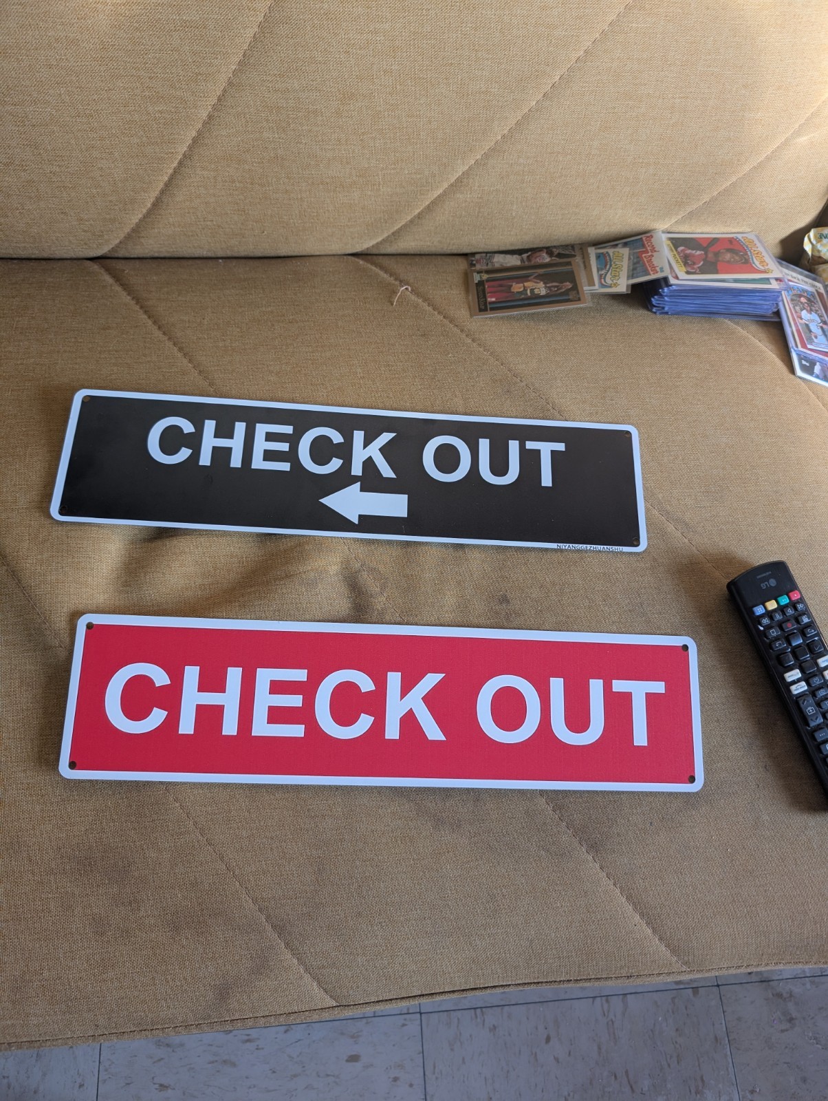 2 Signs Check Out