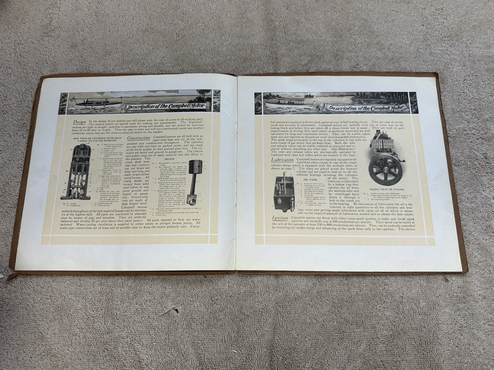 CAMPBELL MARINES Original Catalog CAMPBELL MOTOR CO WAYZARA MN BOAT ENGINE