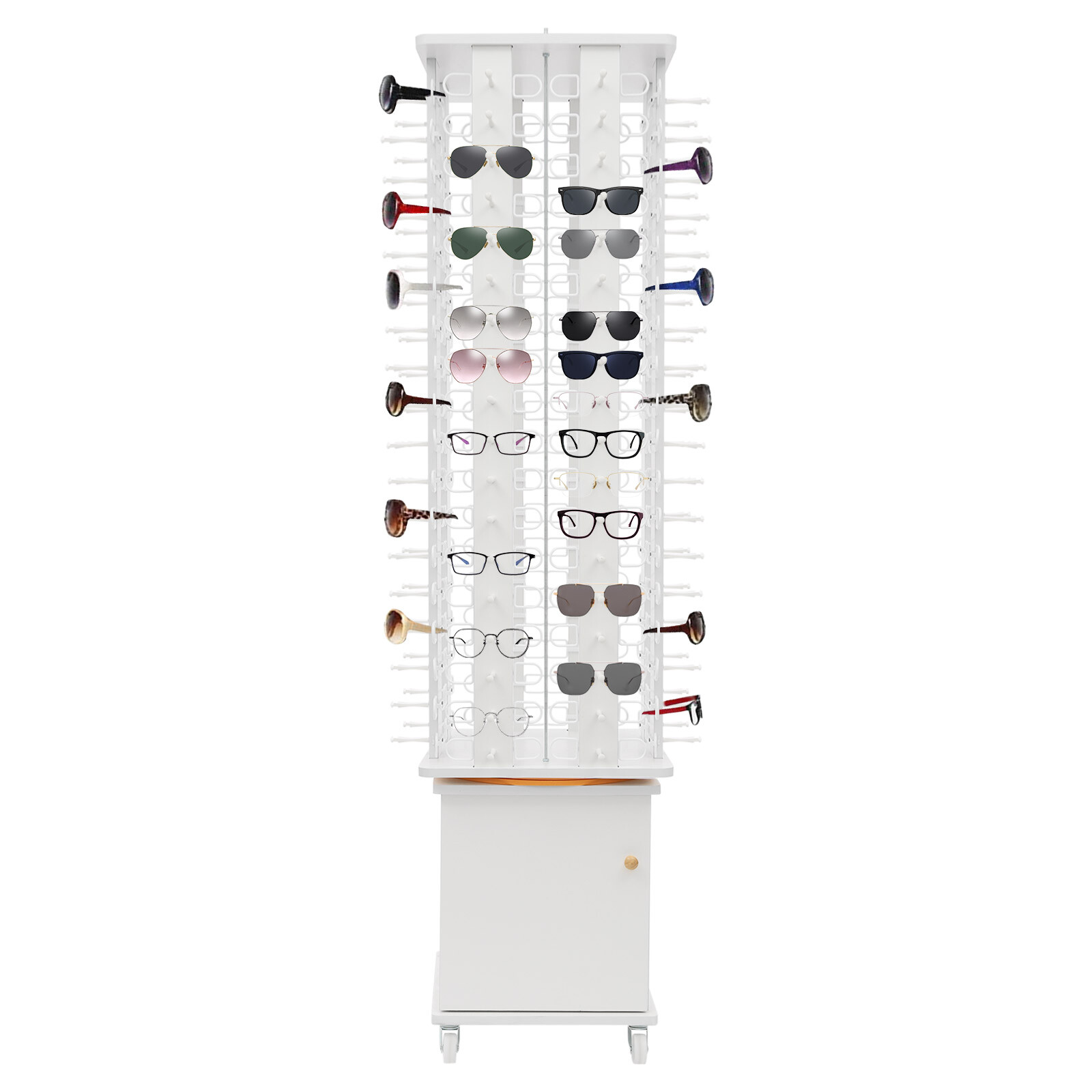 4-Sided Eyeglass Display Rack Eyeglass Holder Floor-standing Eyeglass Holder
