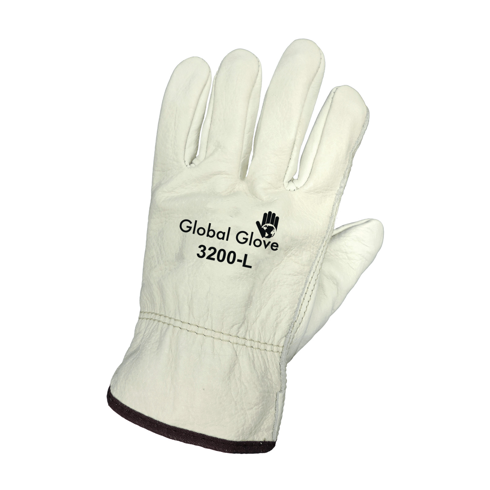Premium Grade Cowhide Leather Work Gloves Sewn with Dupont Kevlar Fiber 1 Pair