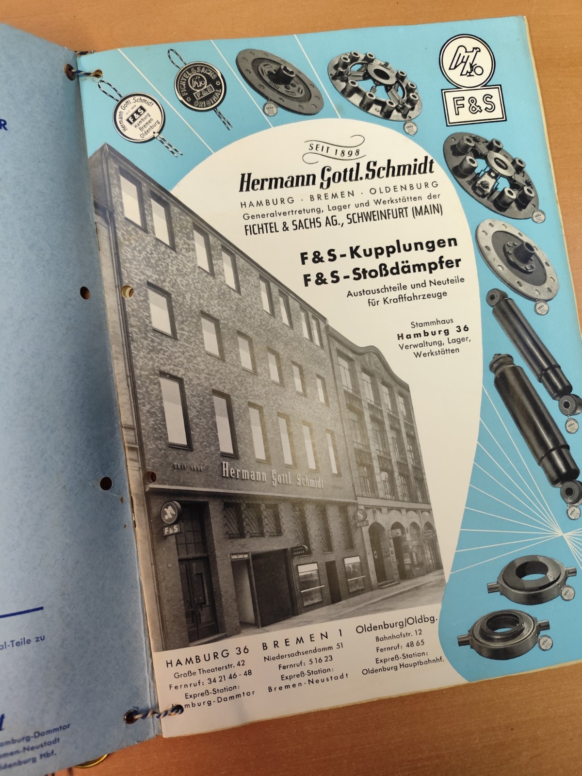 Fichtel & Sachs Hermann Schmidt catalogue FL 56 for example truck and bus commercial vehicle MK9