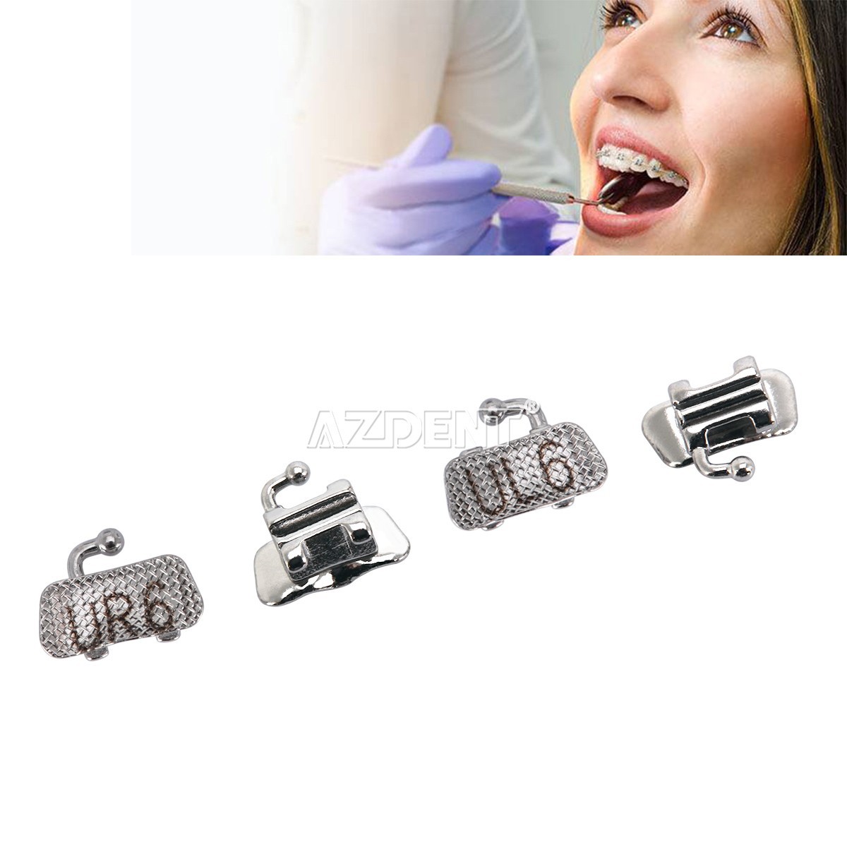 AZDENT Dental Orthodontic 1st Molar Buccal Tube Roth .022″ Bondable Convertible
