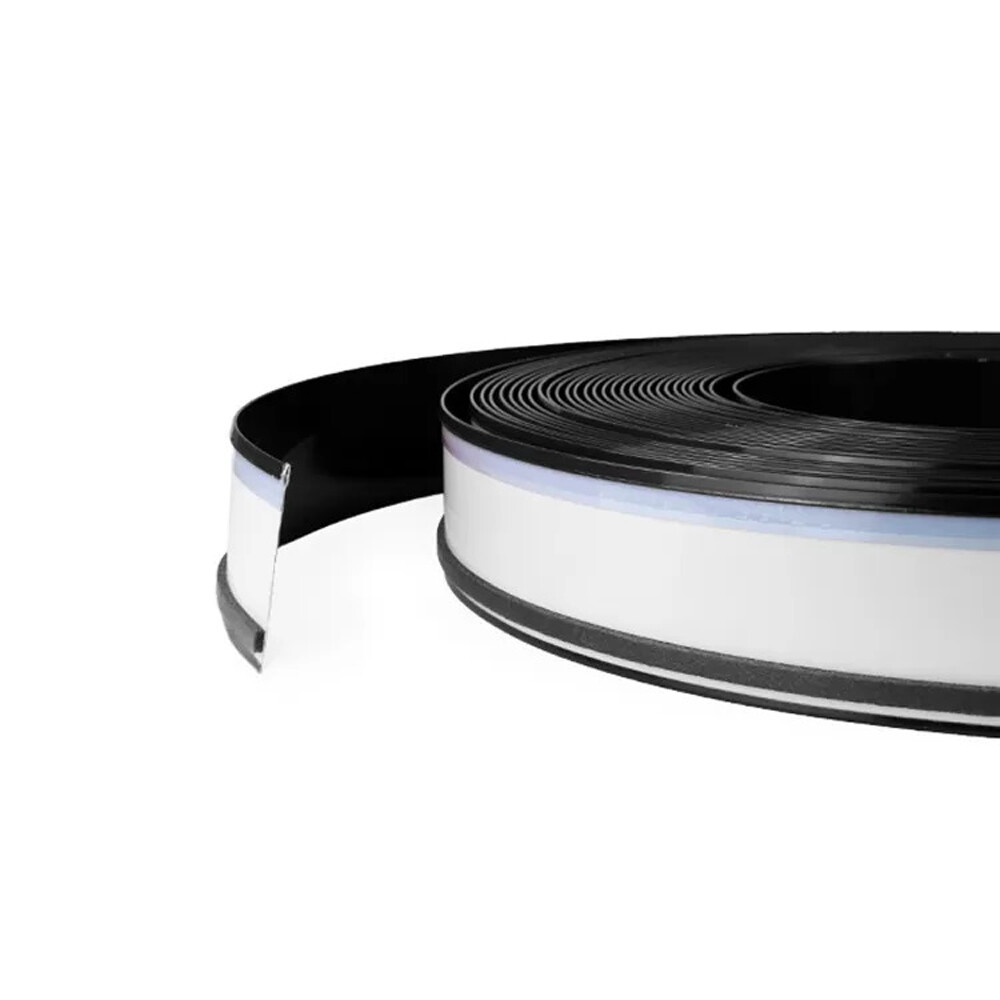 110mm (4.3″) x 50m (164ft) Black Aluminum Trim Cap with PC & Foam (Channelume)