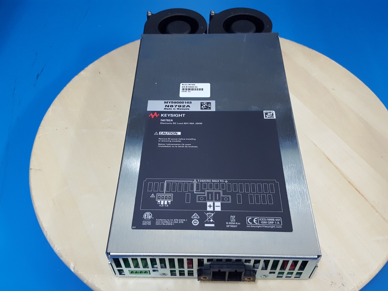Keysight N6792A: Electronic DC Load 60V/40A, 200W, Untested (0163)
