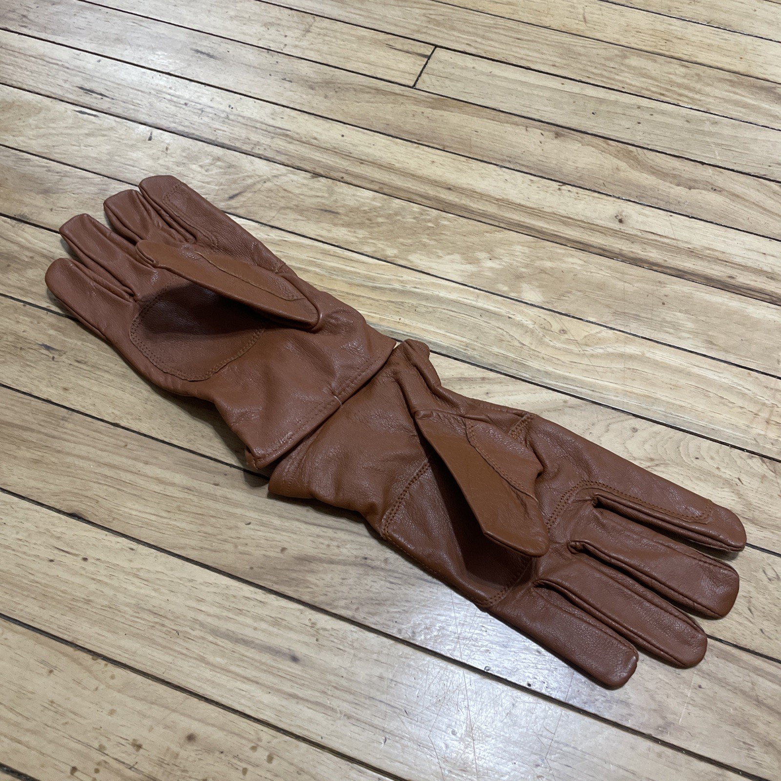 Gardenline New Leather Work Gloves Adult Large Brown Garden Hike Ride Western