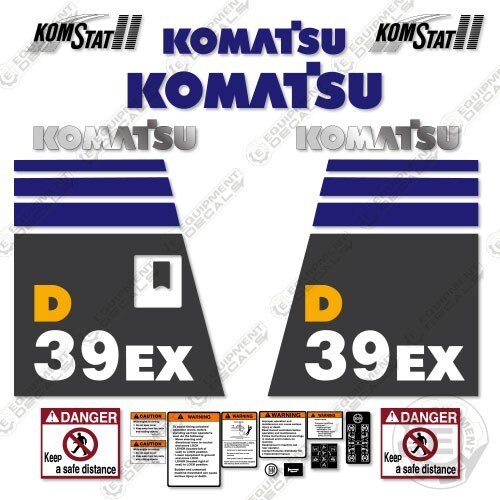 Fits Komatsu D39EX-21 Decal Kit Dozer – 7 YEAR OUTDOOR 3M VINYL!