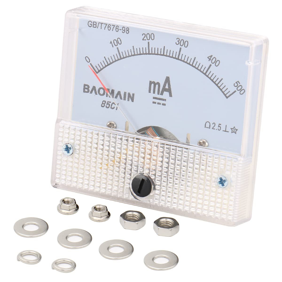 Analog Ammeter 85C1 DC 0-500mA Micro Amp Gauge Current Measurement Panel Meter