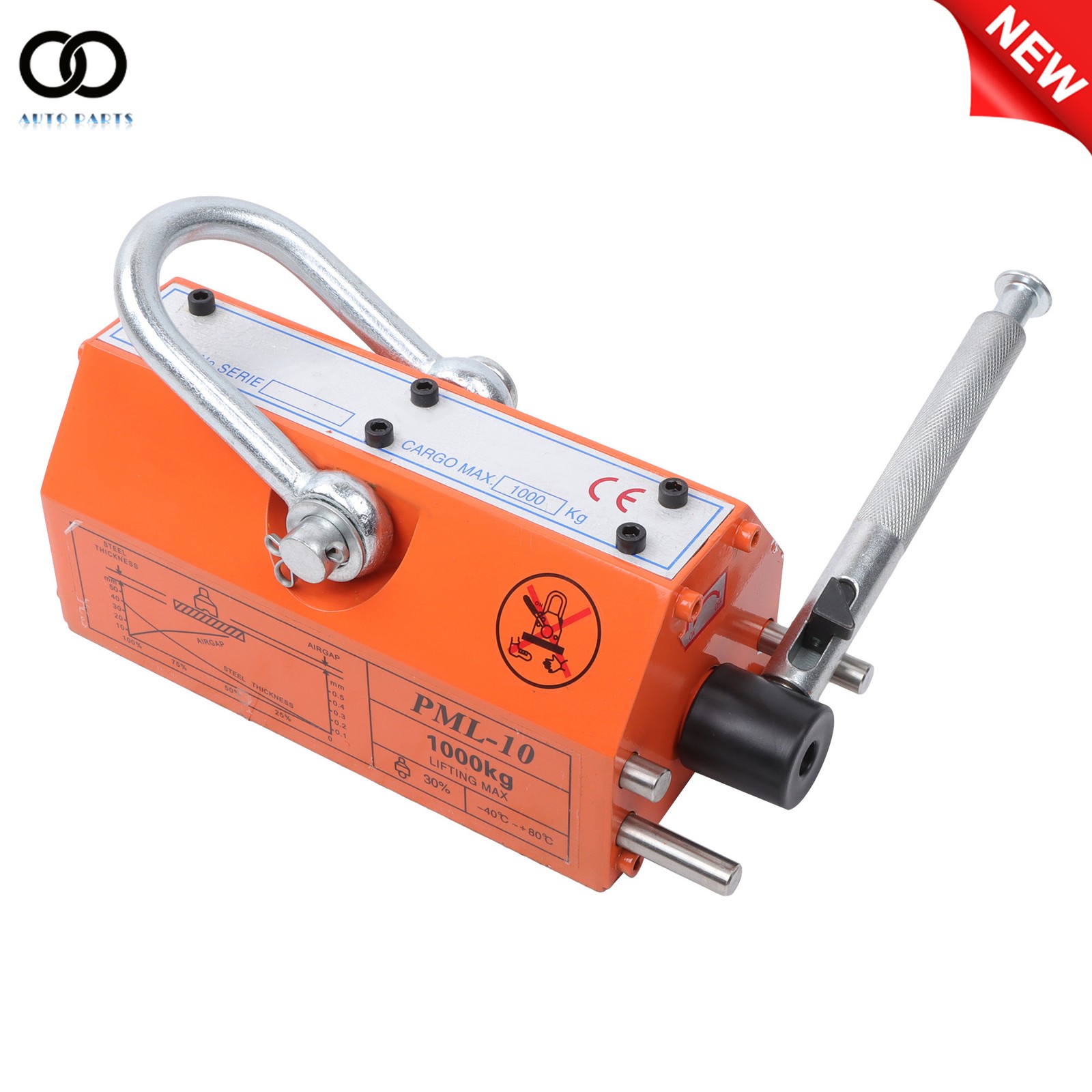 2200lbs 1000kg Steel Magnetic Lifter 2 Safety Factor, Heavy Duty Crane Hoist