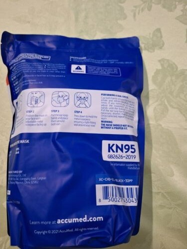 30 pack of KN95 VERTICAL FOLDING PROTECTIVE MASKS – GB2626-2019