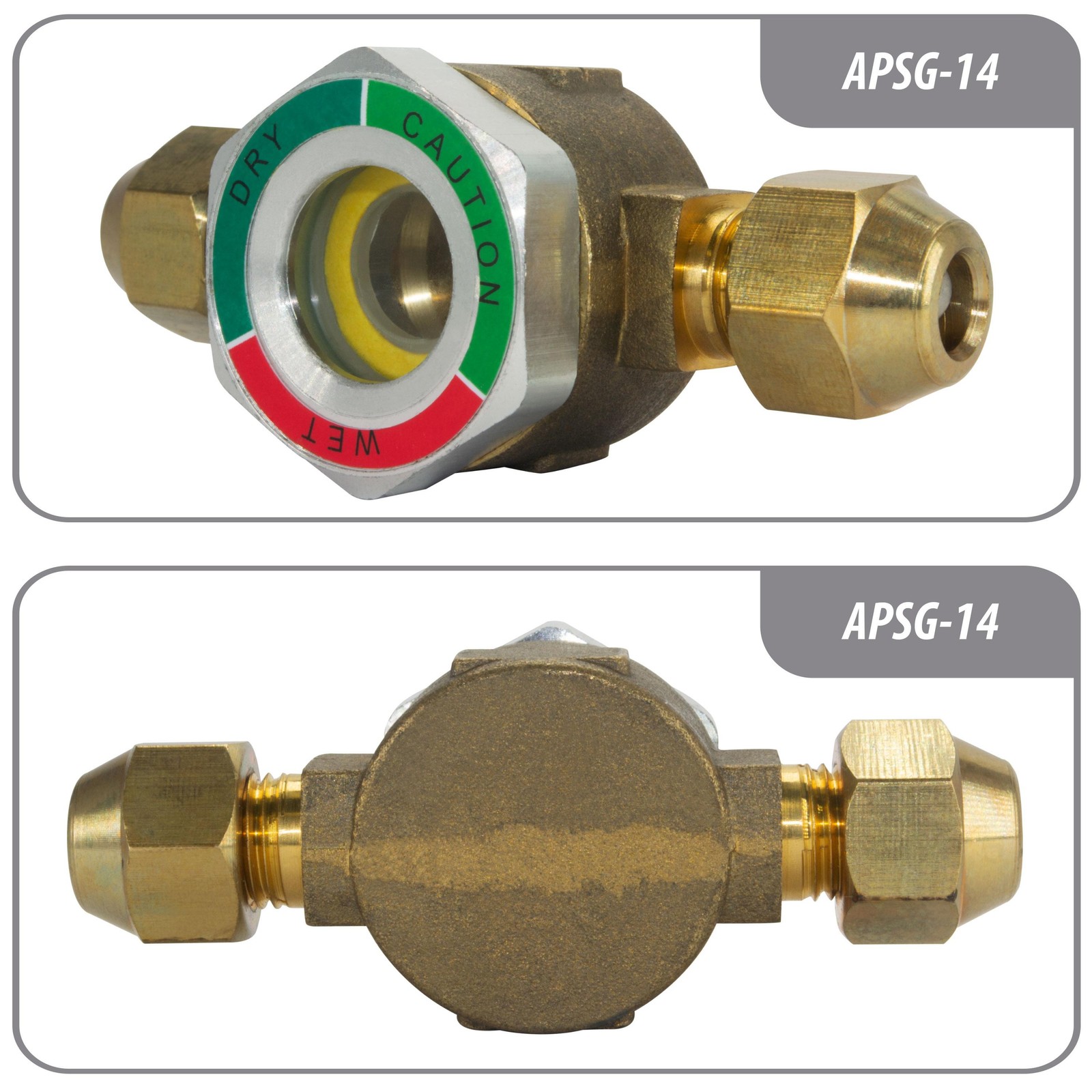 Appli Parts APSG-14 1/4 in Sight Glass and liquid moisture indicator Flare conne