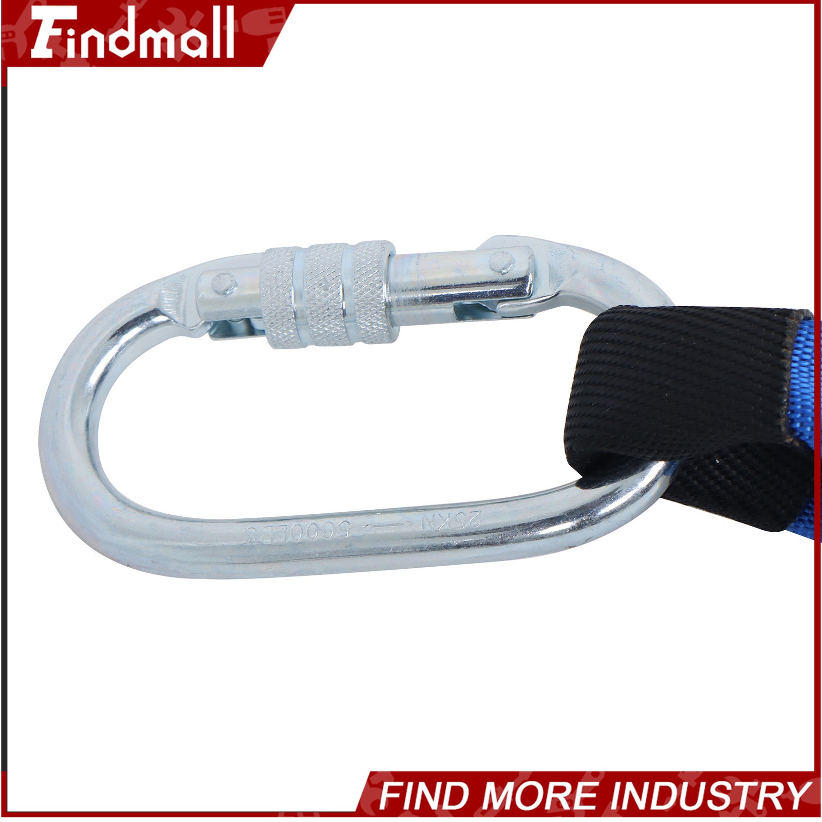 Findmall Full Body Roofing Harness Fall Protection Kit W/Shock Absorbing Lanyard