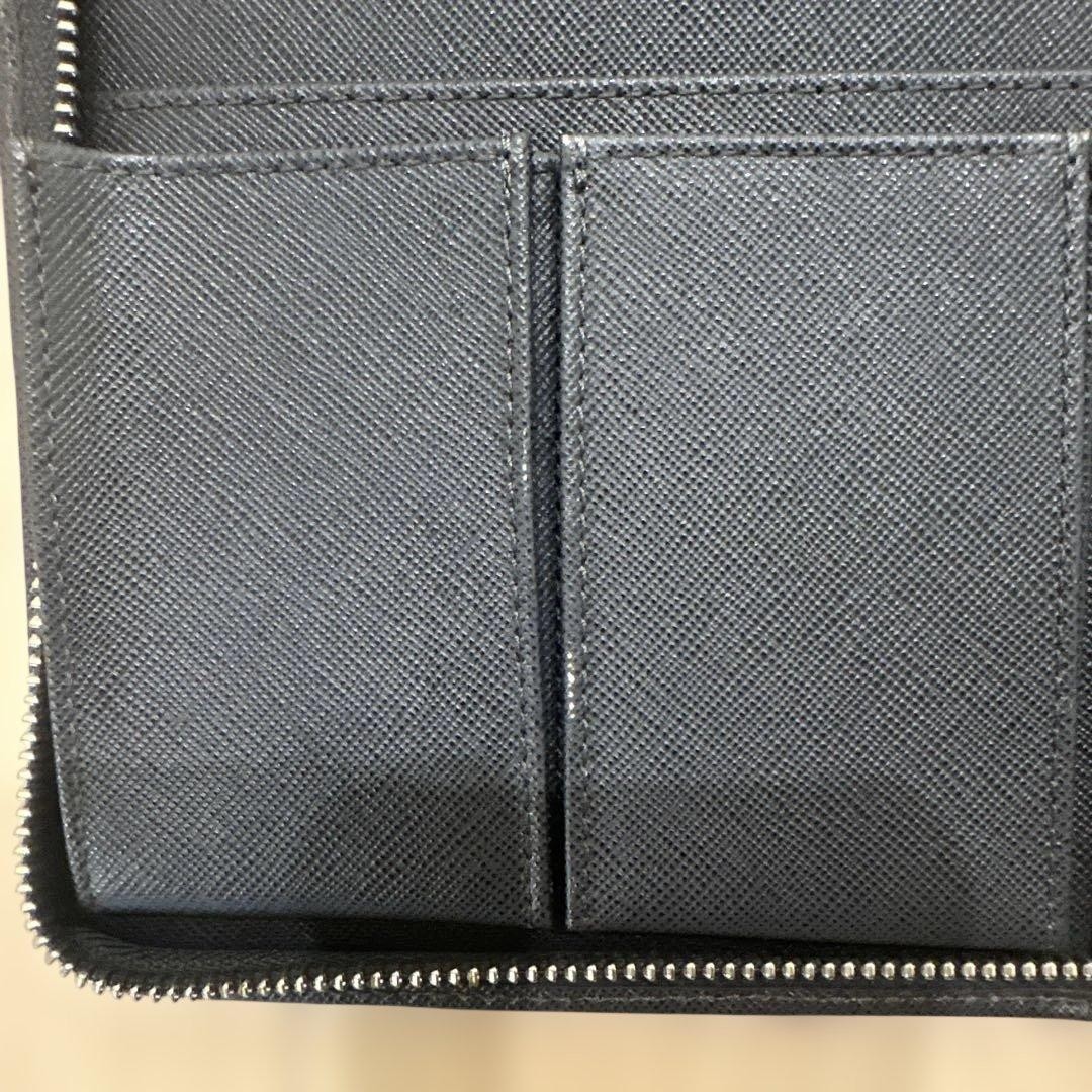 Montblanc A4 Size Leather Notepad Holder Notebook Cover Organizer Gray Used