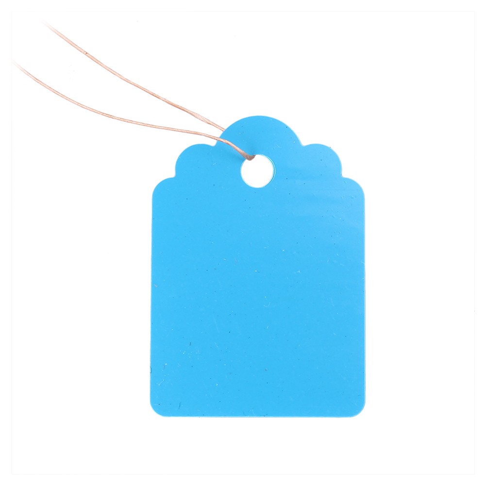 100x Label Tie String Jewelry Clothes Merchandise Display Price Tag 3.5*2.5CM