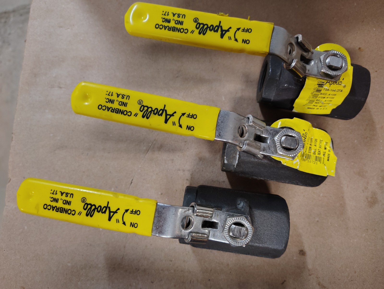 Apollo Conbraco Ind USA 17: 73A-104-27A Ball Valve Gas Water High Pressure Lot 3