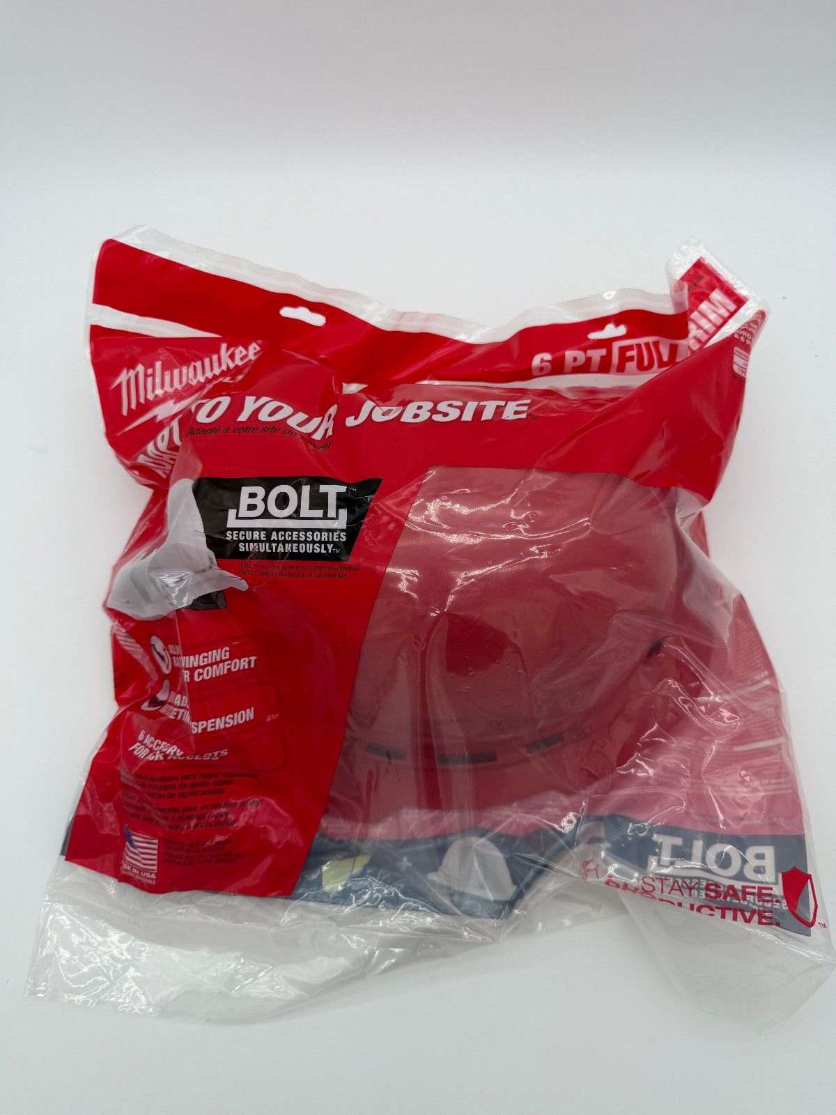 Milwaukee Tools 6PT Ratchet Suspension Type 1 Class E Hard Hat Red – New Sealed