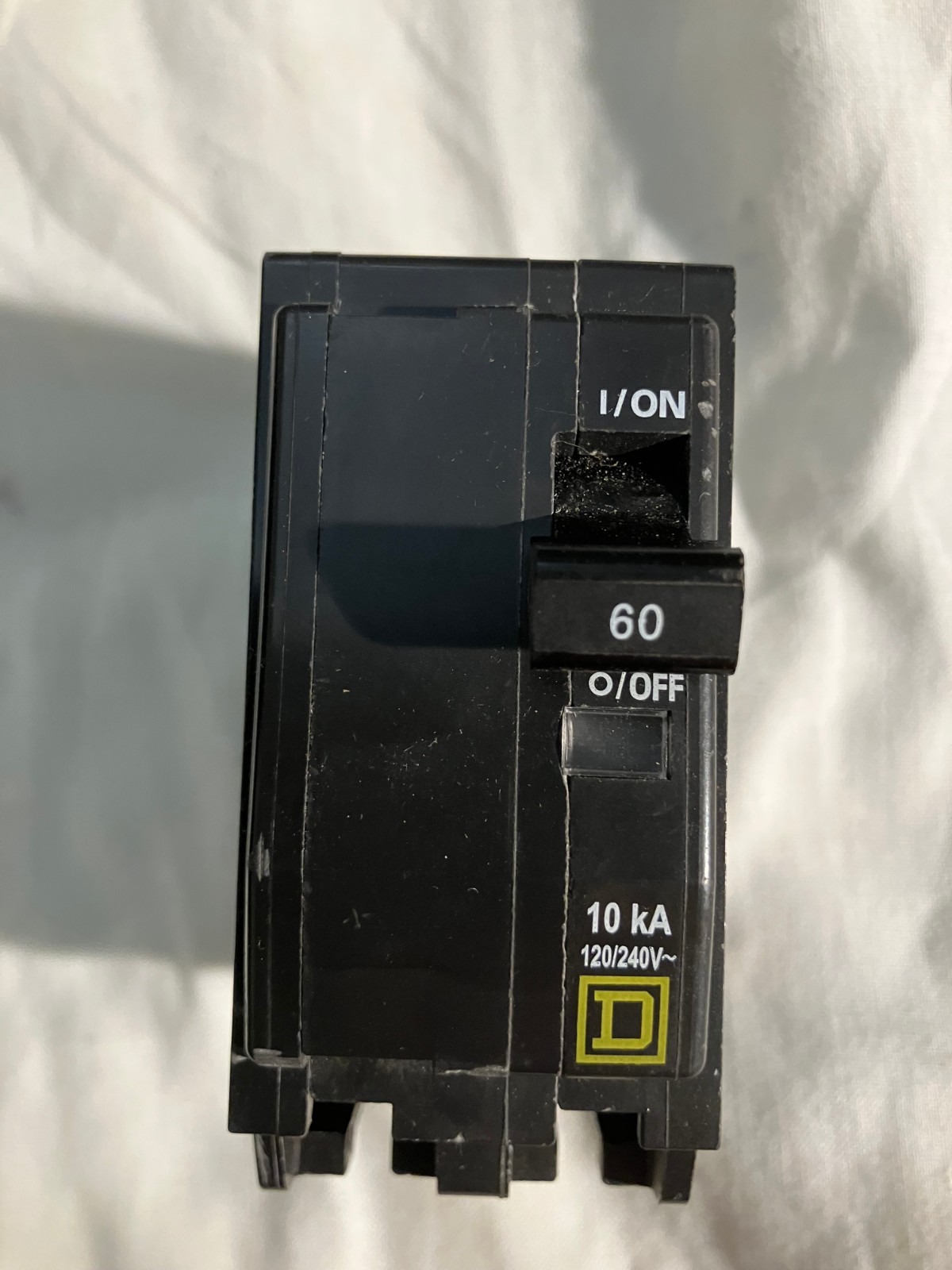 Square D #QO260 2 Pole 60 Amp Circuit Breaker 240 Volt Snap-in