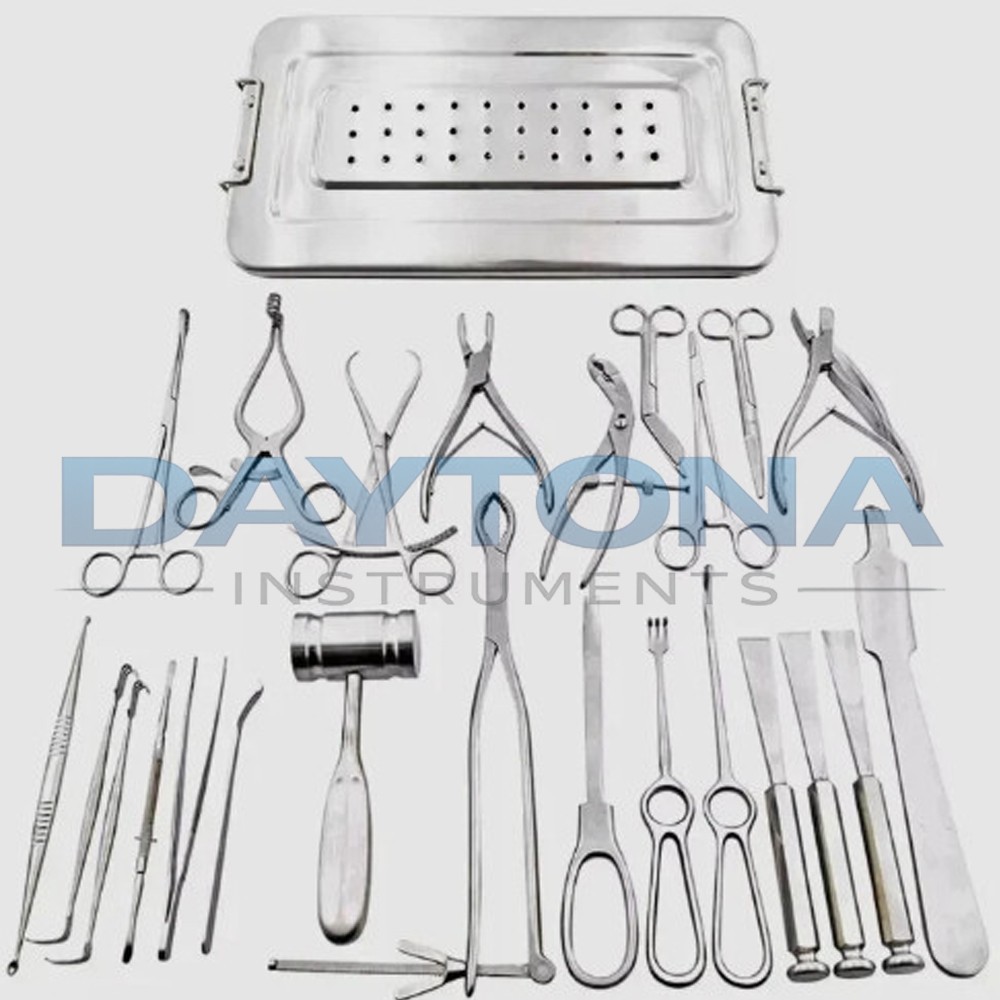 Basic Orthopedic Surgery Set of 25 Pcs Surgical Instruments With Box