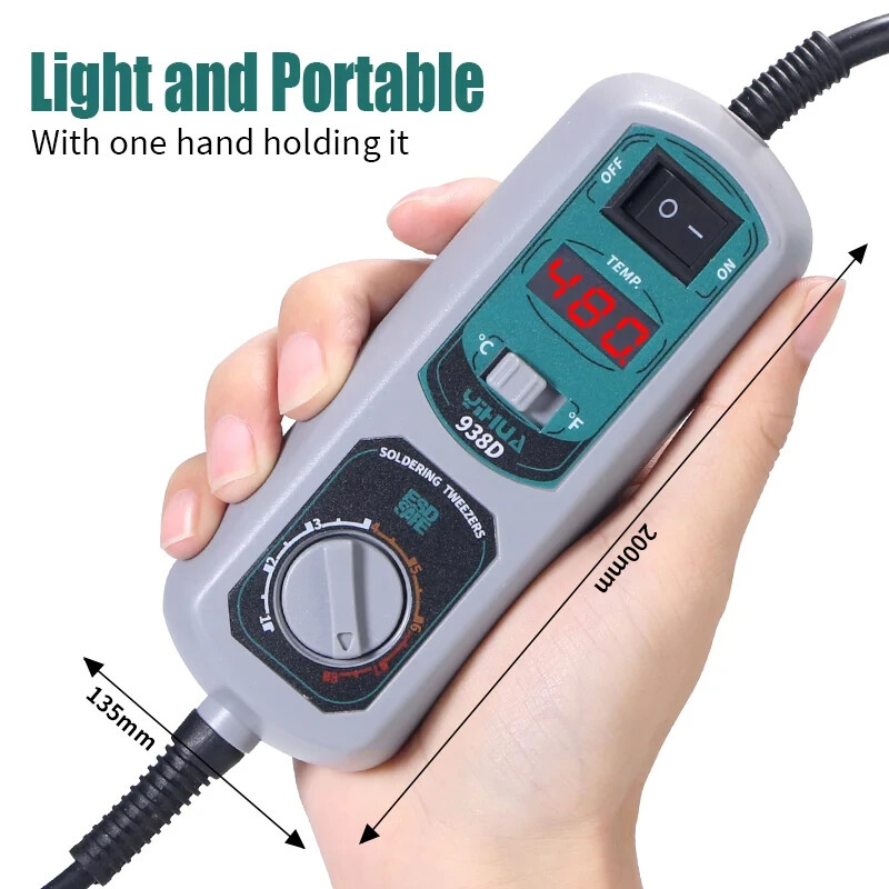 YIHUA 938D Portable Tweezers Soldering Station solder tips BGA SMD Welding Tool