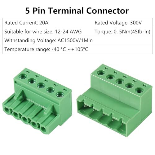 10 Pairs 5.08mm Pitch PCB Mount Screw10pcs Phoenix Type Connector PCB Mount S…