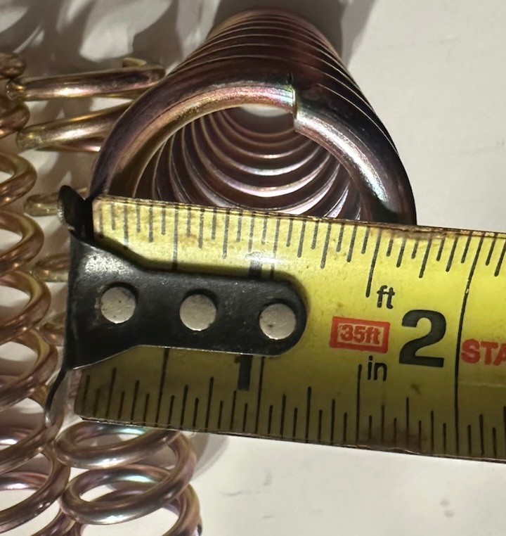 Compression Springs 6” X 1 3/4”. Lot Of 10 Steel Zinc Coated