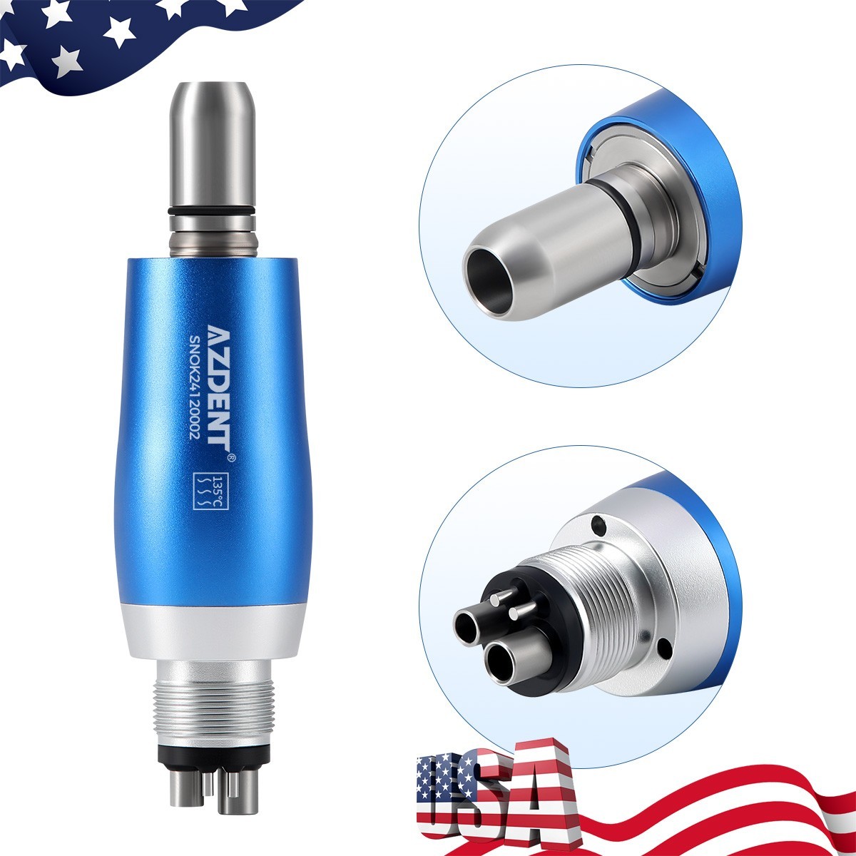 Premium Dental Hygiene Prophy Handpiece Air Motor 4 Holes WIth 4:1 Nose cone