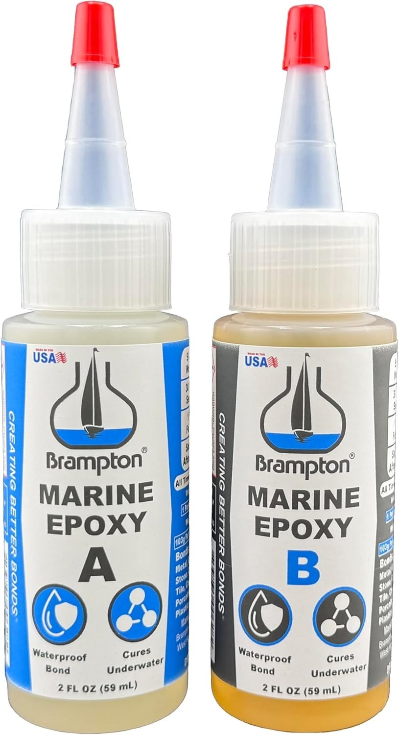 Brampton Marine Epoxy – Chemical-Resistant, Quick Drying, Durable Bond – 4oz