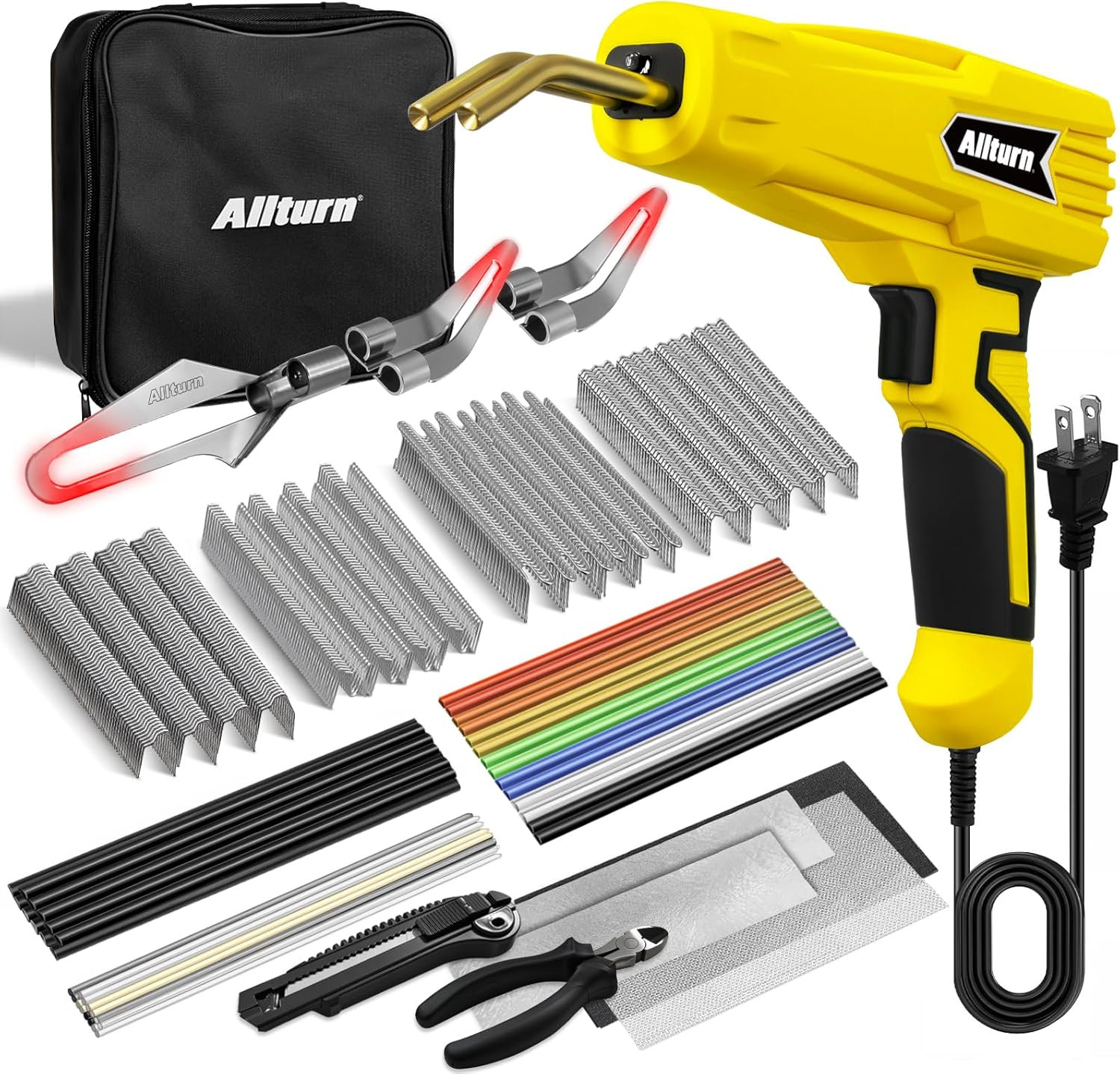 Plastic Welder, 2 in 1 Plastic Welding Kit, Hot Staples Weld Gun, Car Bumper Rep