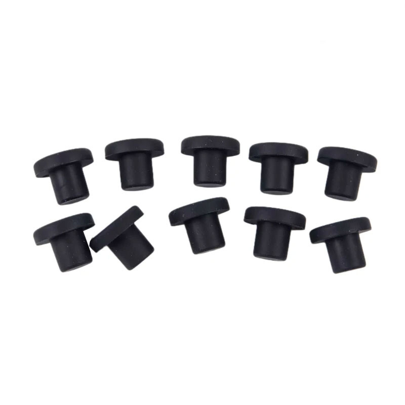 Round Solid Silicone Rubber Seal Hole Plugs Blanking End Caps Seal 3-14mm Black