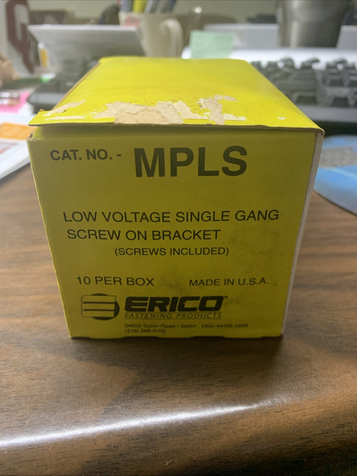 Erico Caddy MPLS Low Voltage Single Gang Screw On Mounting Bracket – Pack of 10