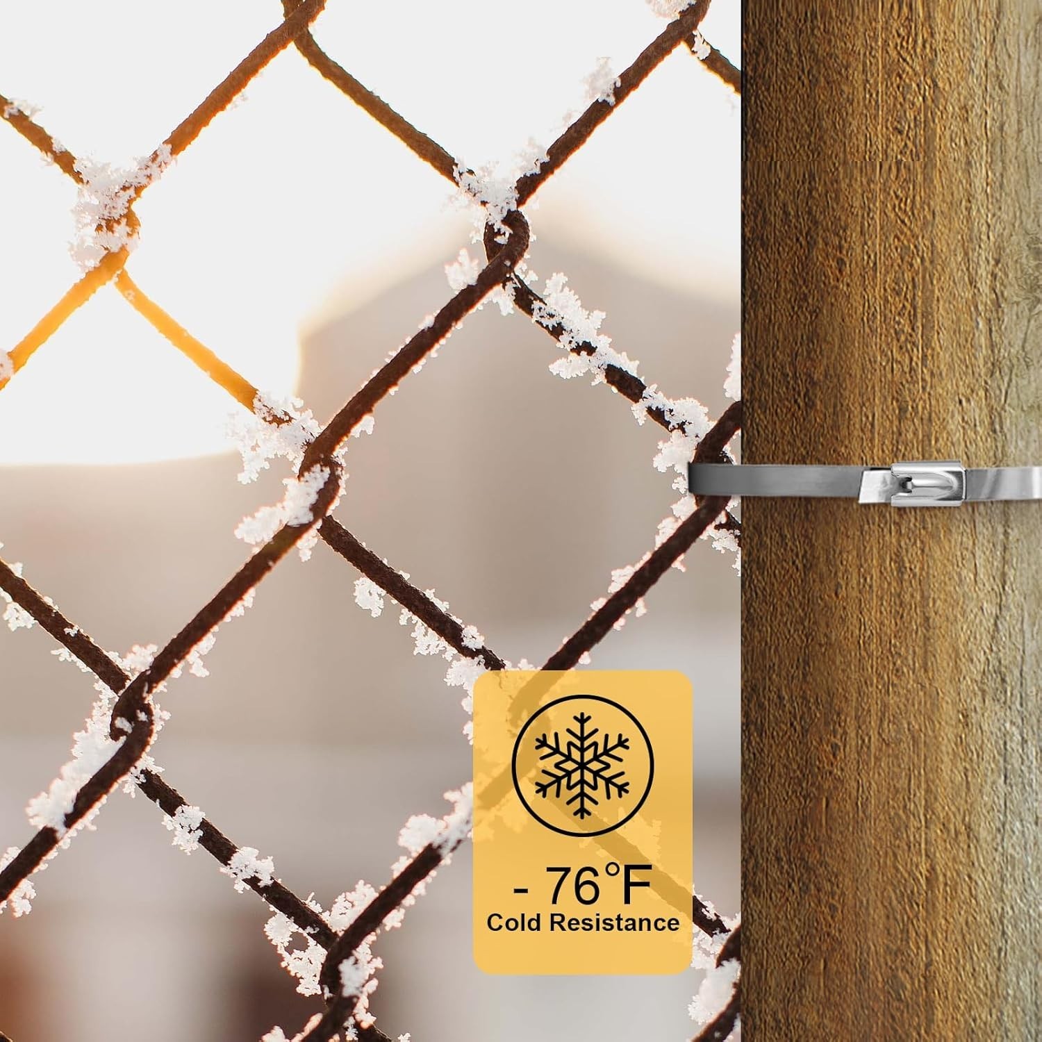Metal Zip Ties 11.8 in Chain Link fence Ties Heavy Duty Stainless Steel Wire…