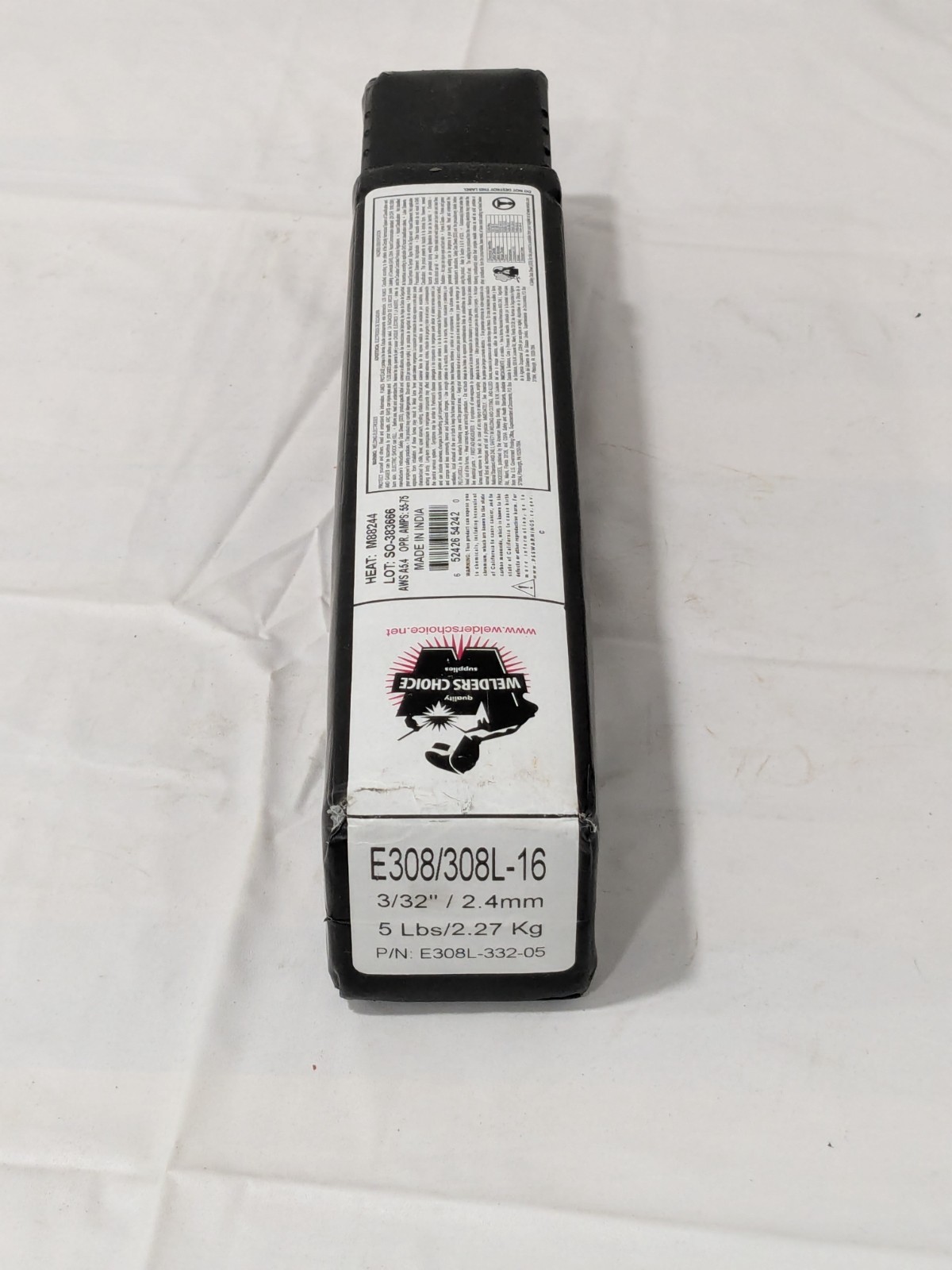 WELDER’S CHOICE Stick Welding Electrode 3/32″ Dia, 12″ L, Stainless 59803643