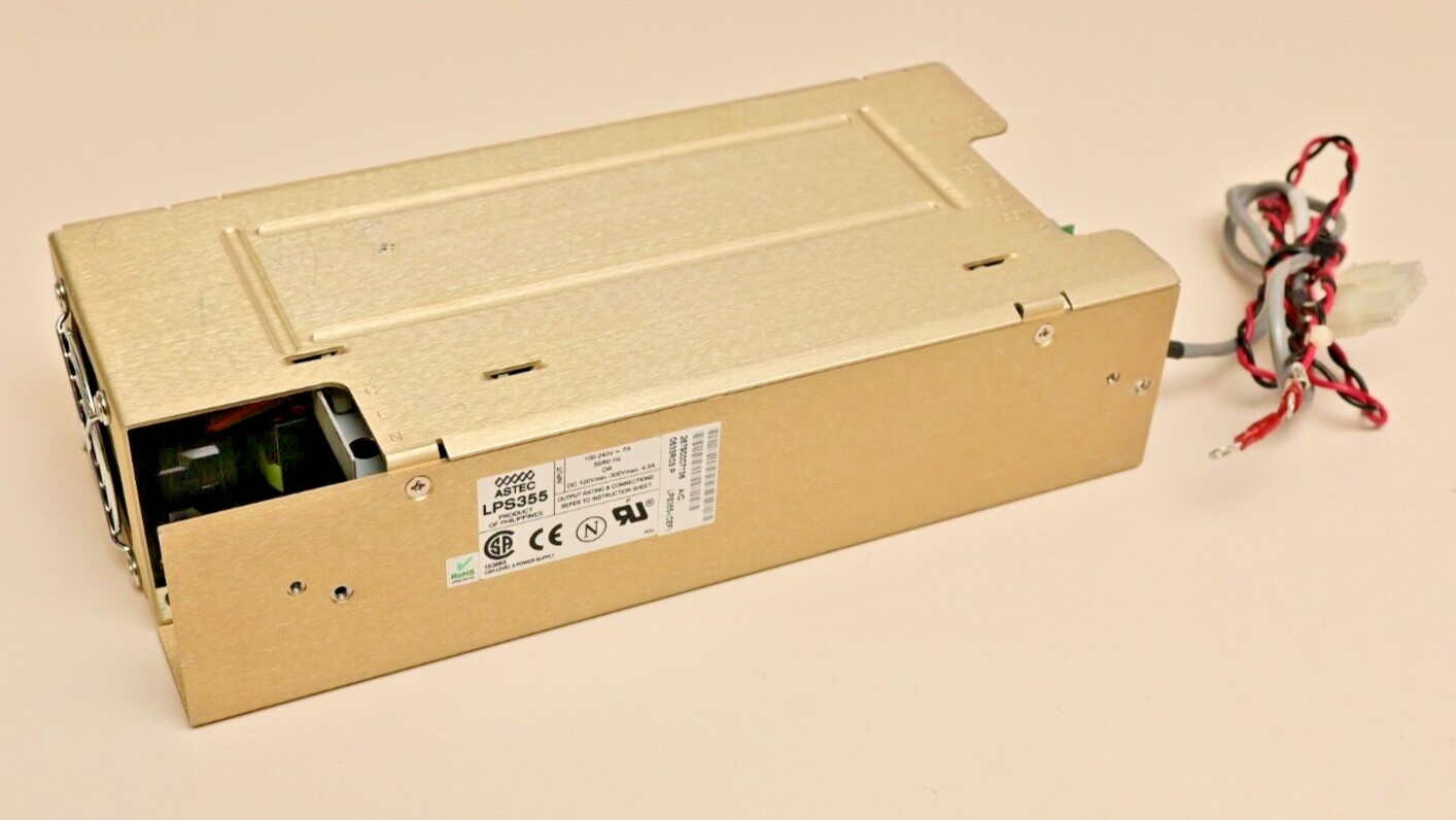 ASTEC LPS355 DC Power Supply 350W 24V@14.6A Advanced Energy Artesyn Integral Fan