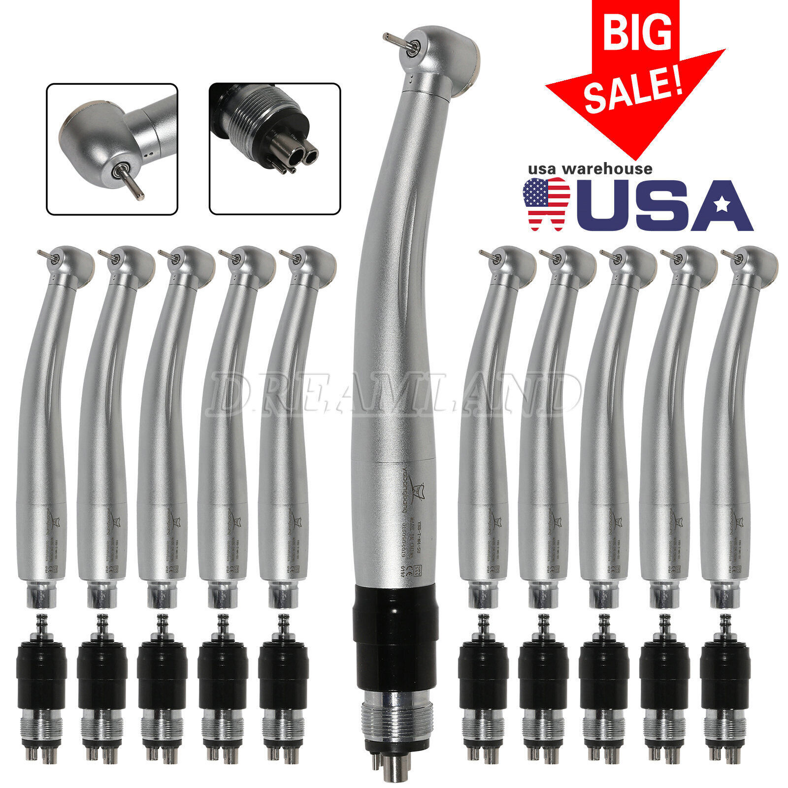 Dental High Speed Handpiece with Quick Coupler Coupling 4Hole YBNK4 NSK Style