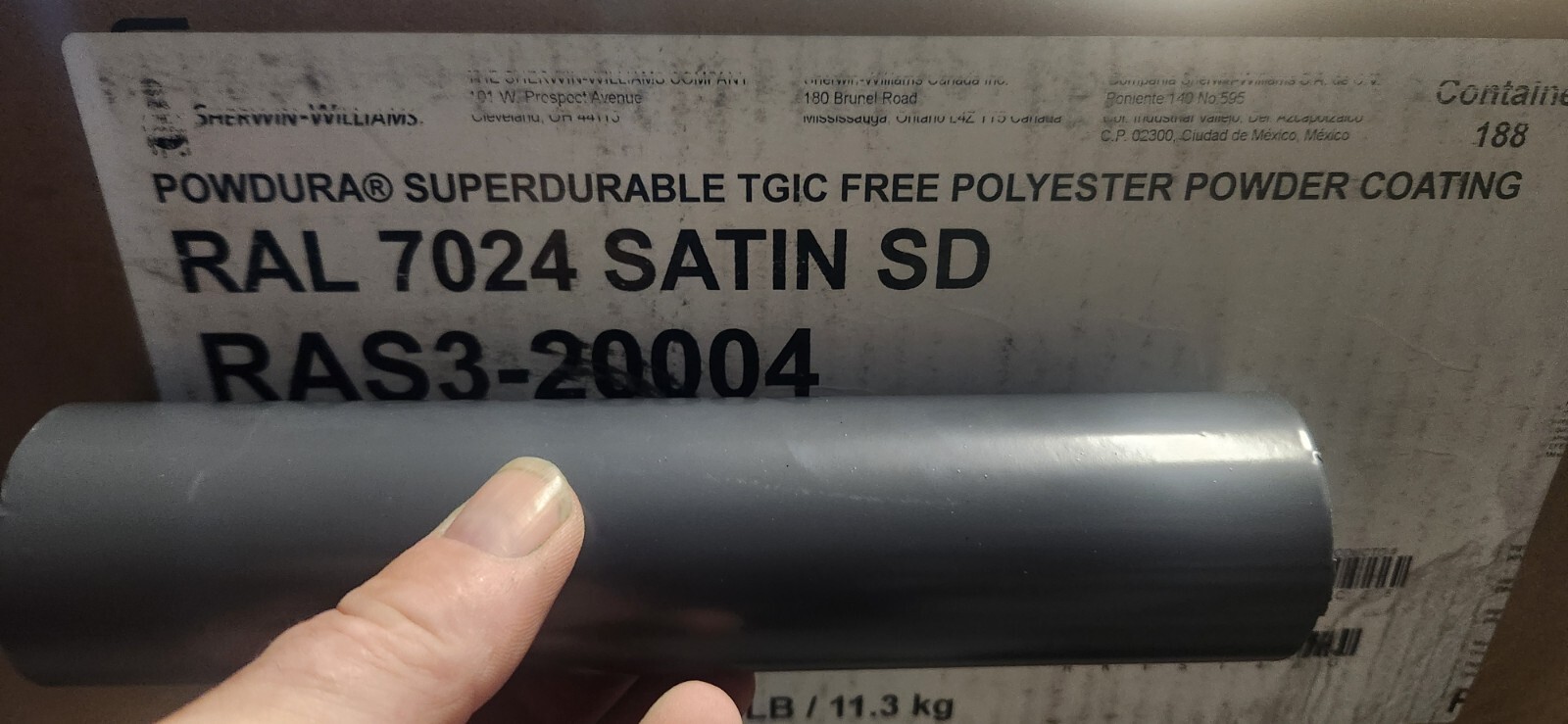 RAL 7024 SATIN SUPER DURABLE GRAPHITE GREY RAL-7024 Powder Coating