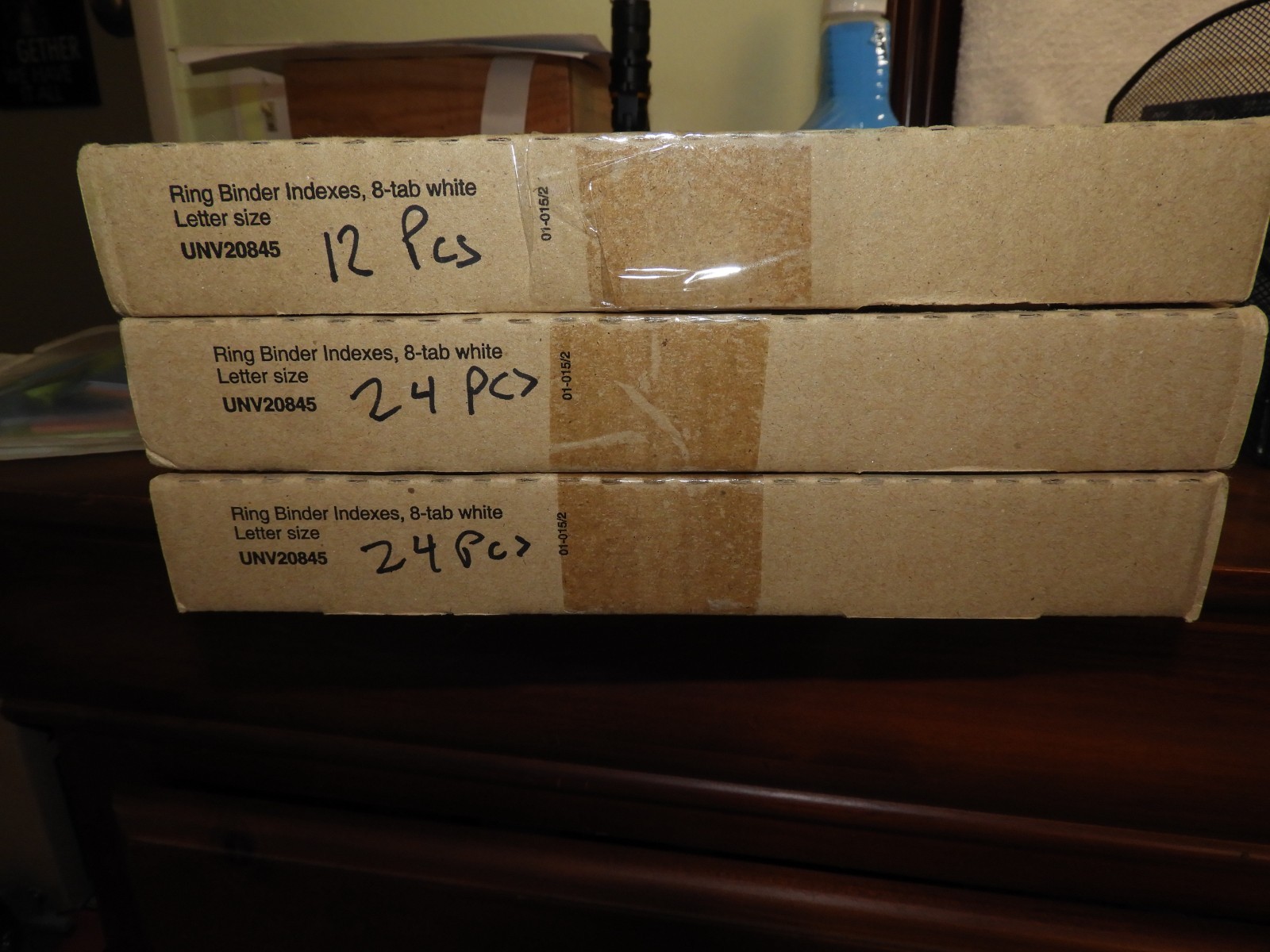 60 sets, Universal 3 Ring Binder 8-Tab Indexes, Letter, White, NEW in boxes