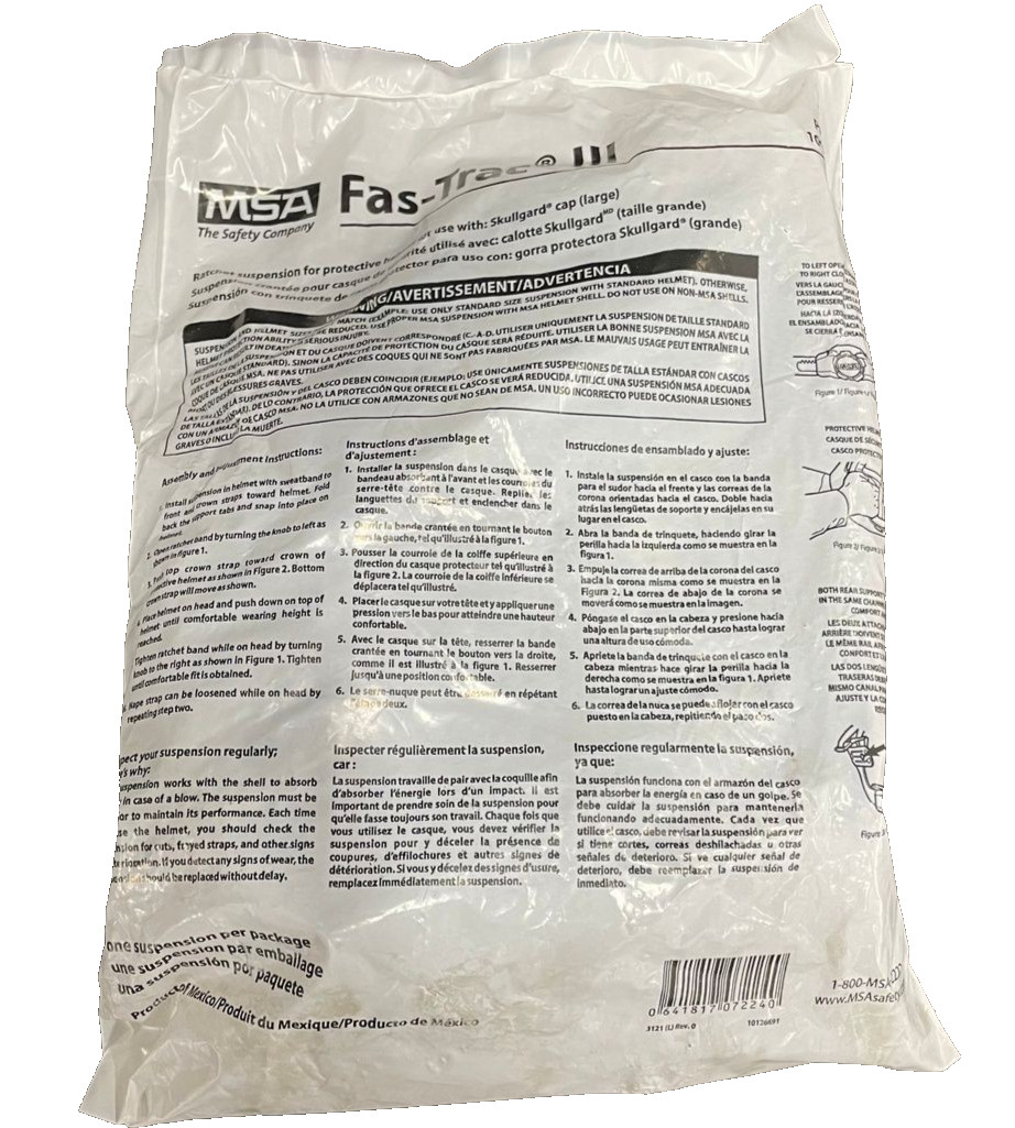 MSA Skullgard 10126693 Fas-Trac III Ratchet Hard Hat Suspension Replacement