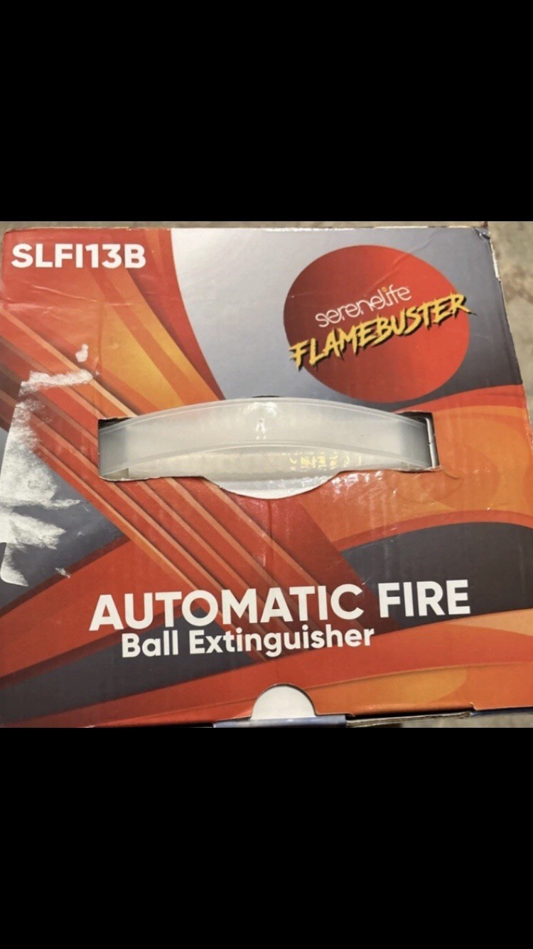 2 X SereneLife Automatic Fire Ball Extinguisher W/ Mounting Bracket- Fire Safety