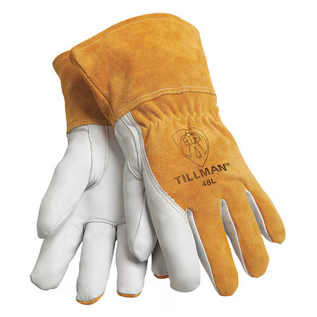Tillman 48S Mig/Tig Welding Gloves, Straight Thumb, Gauntlet Cuff, Premium,