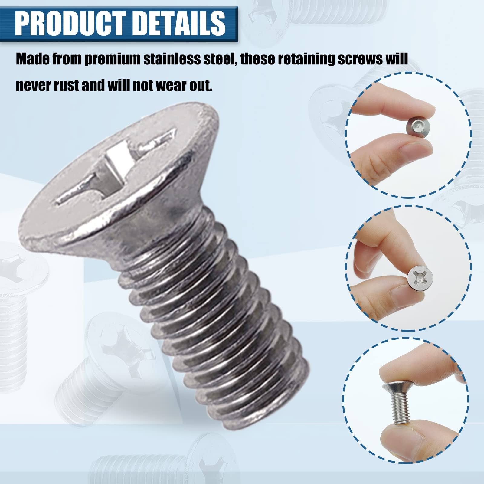 8PCS Stainless Steel Brake Disc Rotor Screws Set For Honda Acura Hyundai Kia