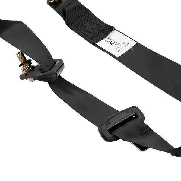 2pcs Seat Belt 3 Point Universal Retractable Safety Belt Black Extra long straps