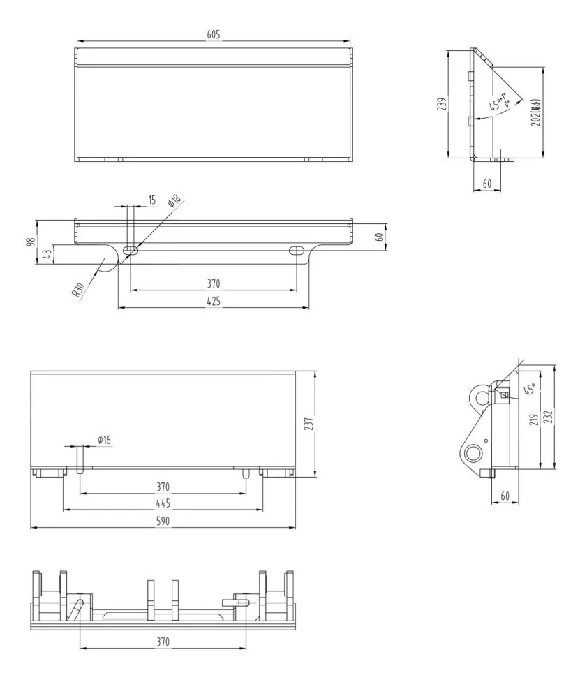 39in Hydraulic 30° Angle Broom Sweeper Attachment For Mini Skid Steer Loader